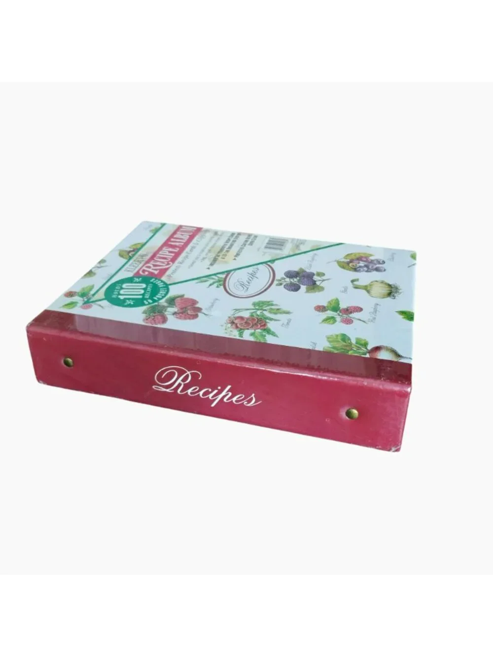 Vintage KleerVu Recipe Album, Holds 100 Recipes, 50 Pocket Pages & Cards NEW